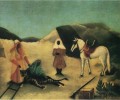 the tiger hunt 1896 Henri Rousseau Post Impressionism Naive Primitivism